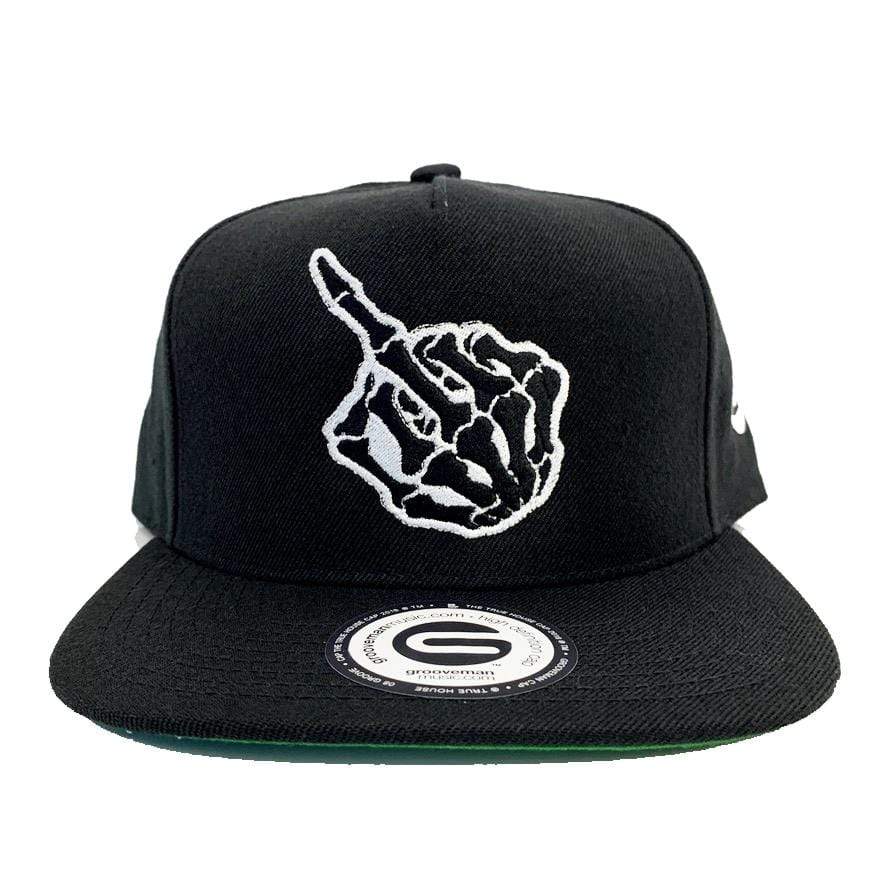 skull middle finger hat