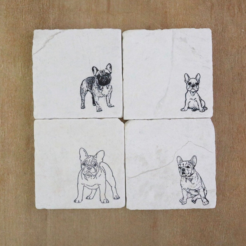 Dog Loss Marble Coaster Gift – Lace, Grace & Peonies