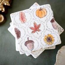 Fall Chinoiserie Coaster/ Fall pattern coaster/ fall wallpaper decor/ autumn decor/ fall marble drink coaster