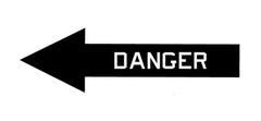 Danger Arrow Black - Aircraft marking - Aviation Decal