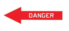 Danger Arrow Red