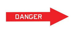 Danger Arrow Red