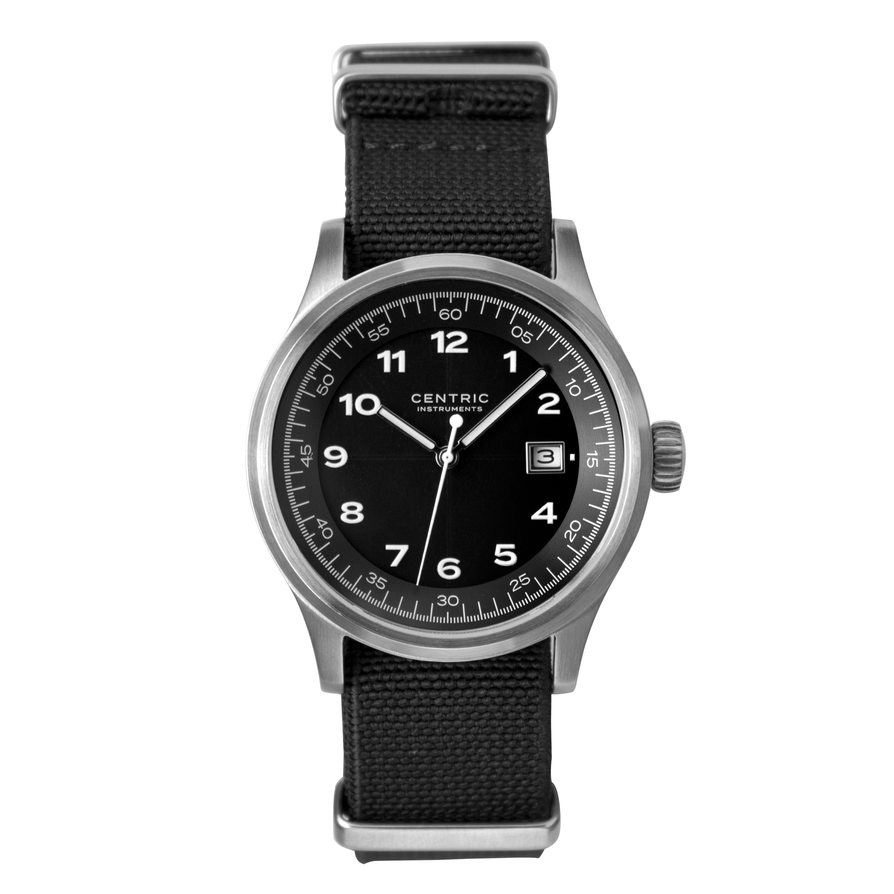 Field Watch MkII Classic (Black) - Nylon Strap – Centric Instruments