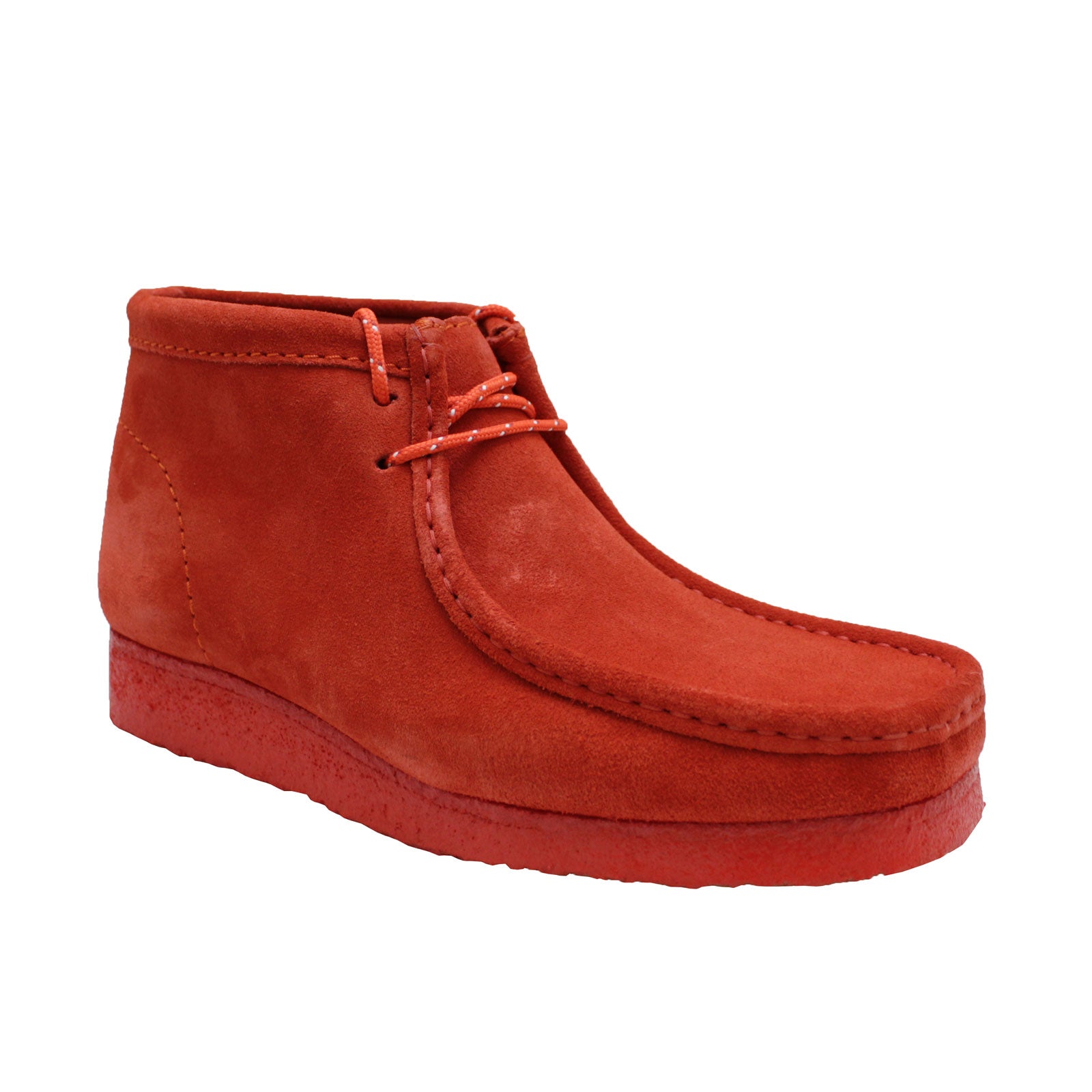 clarks wallabees red suede