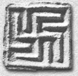 Swastika Seal from the India Vedic Religion of the Indus Valley found in Harappa 