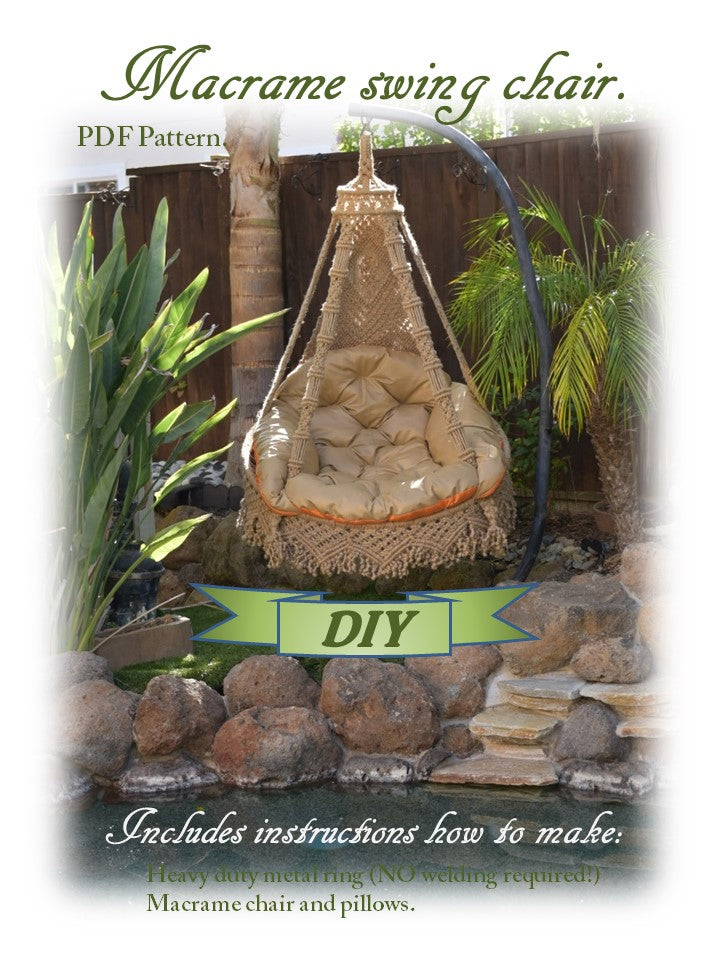 Knotted Swing Chair Outdoor Furniture Hanging Chair Pdf Pattern