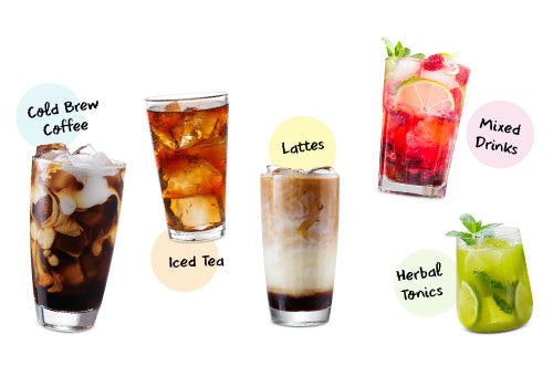 Brew up the perfect cup of cold brew coffee, iced tea, lattes, mixed drinks, herbal tonics, and more! 