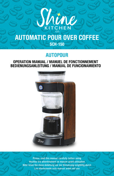 Shine Kitchen Co. Automatic Pour Over Coffee Machine Manual