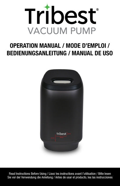 Tribest Vacuum Pump Manual