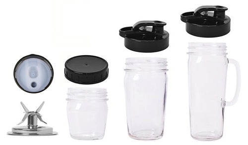 Clean and Healthy stainless steel blade and glass containers  - Glass Personal Blender
