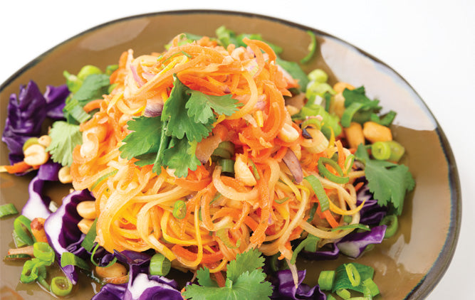 Create low-carb noodle sautés from fresh produce.