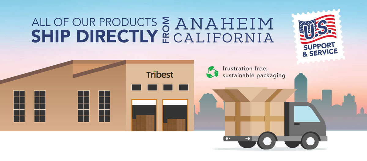 All of our products ship directly from Anaheim, California