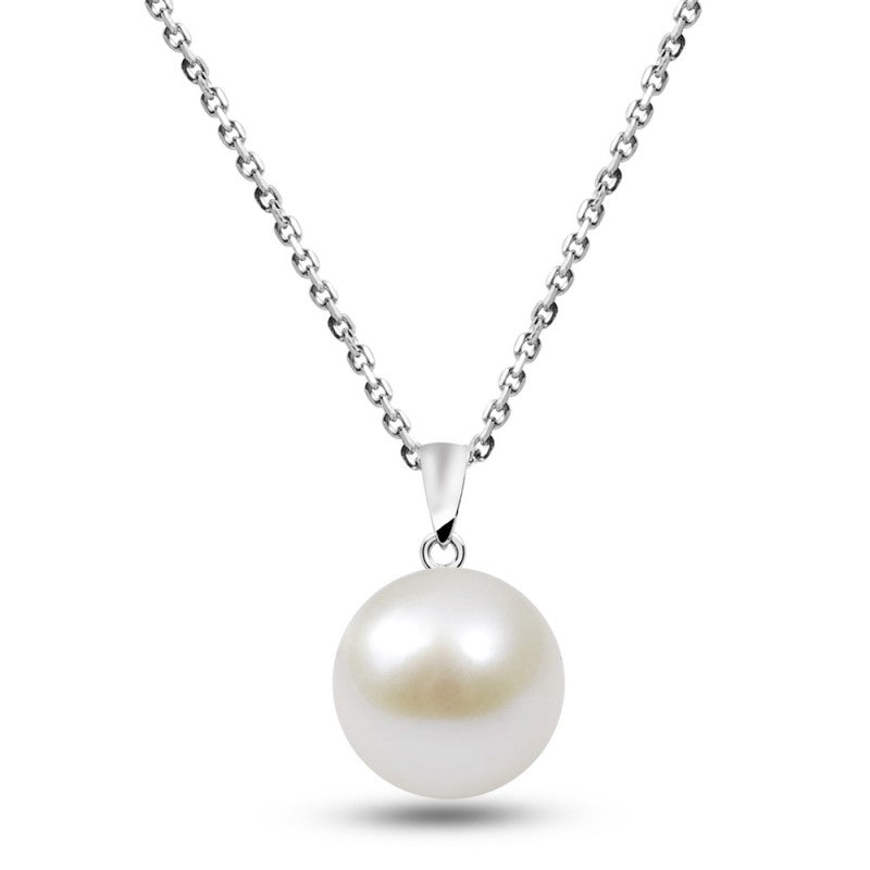 pearl necklace and diamond earrings