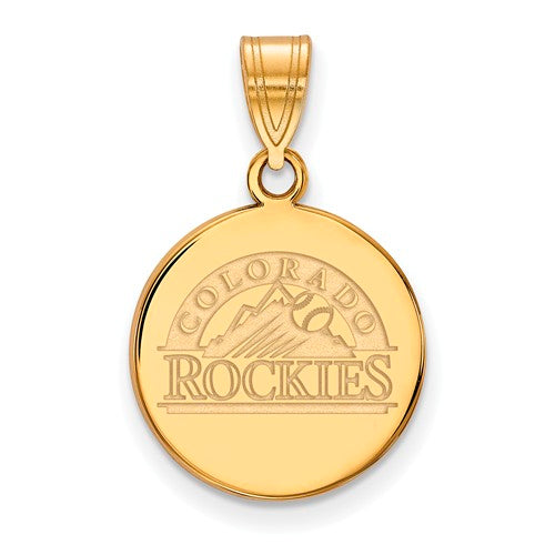 10ky MLB  Colorado Rockies Medium Disc Alternate Logo Pendant