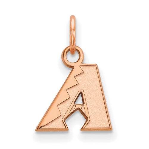 Sterling Silver Rose Gold-plated MLB LogoArt Arizona Diamondbacks Extra Sma