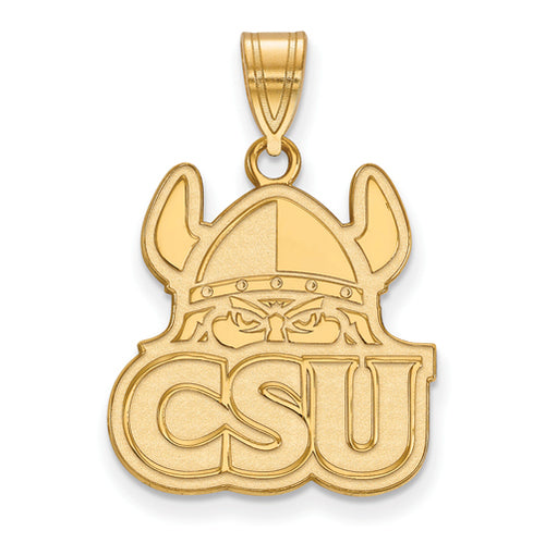 SS w/GP Cleveland State University Large Pendant