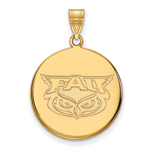 SS w/GP Florida Atlantic Large Disc Pendant