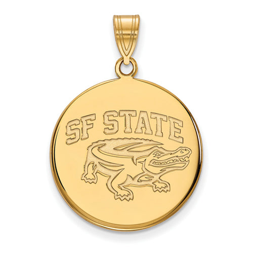 14ky San Francisco State University Large Disc Pendant