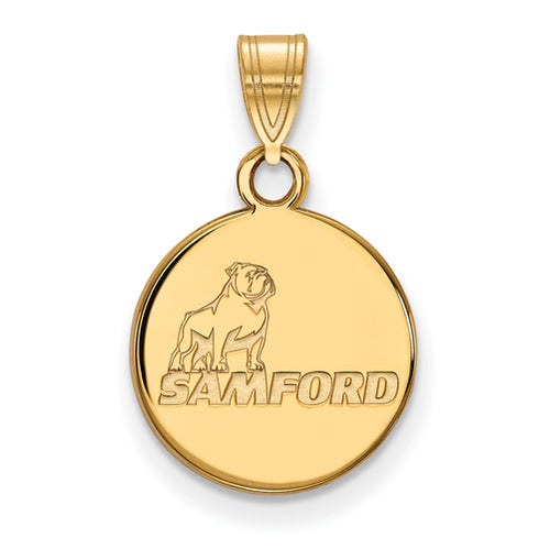 SS w/GP Samford University Small Pendant