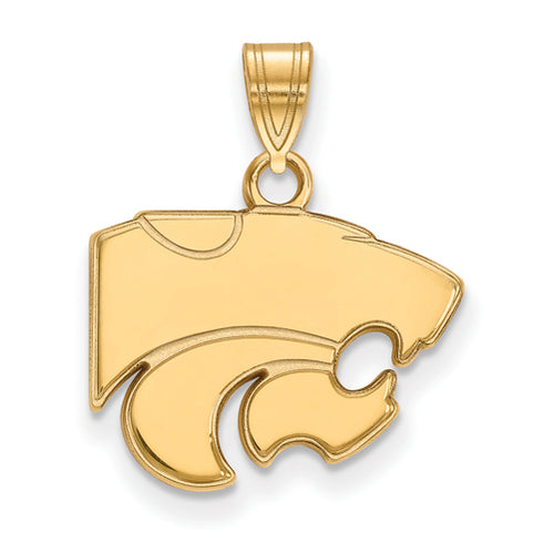 SS w/GP Kansas State University Small Wildcat Pendant