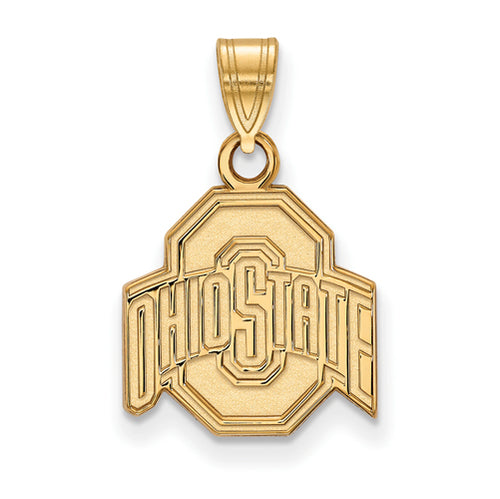 SS w/GP Ohio State U Small Buckeyes Logo Pendant