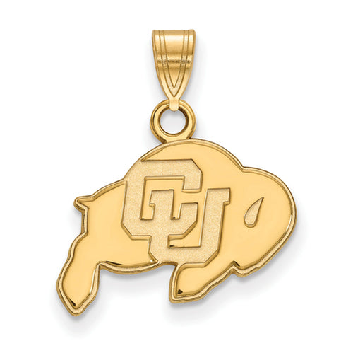 SS w/GP University of Colorado Small Buffalo Pendant