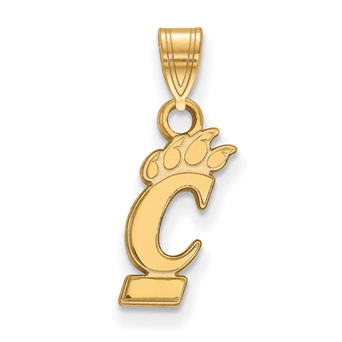 SS w/GP University of Cincinnati Small Bearcats Logo Pendant