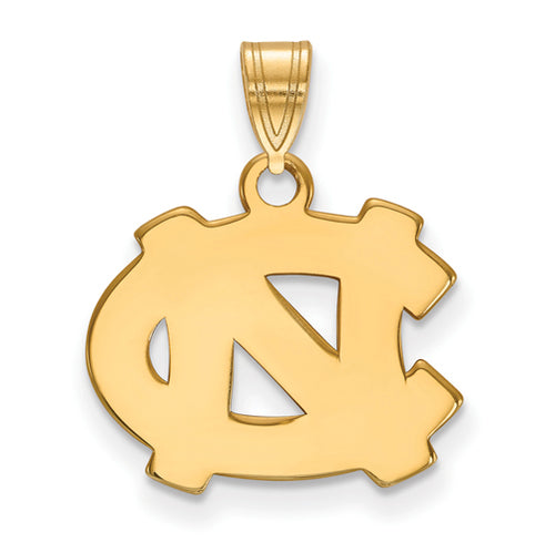 SS w/GP University of North Carolina Small NC Logo Pendant