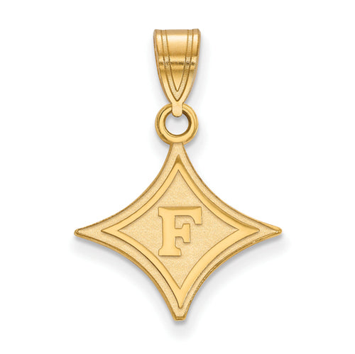 14ky F Logo Furman University Medium Pendant