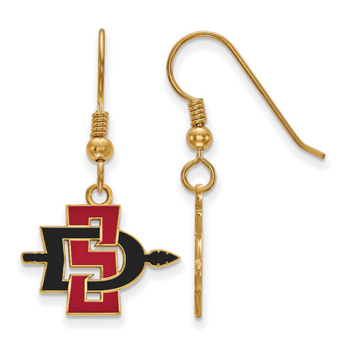 SS w/GP San Diego State University Small Dangle Earrin