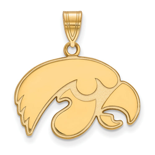 SS w/GP University of Iowa Medium Pendant