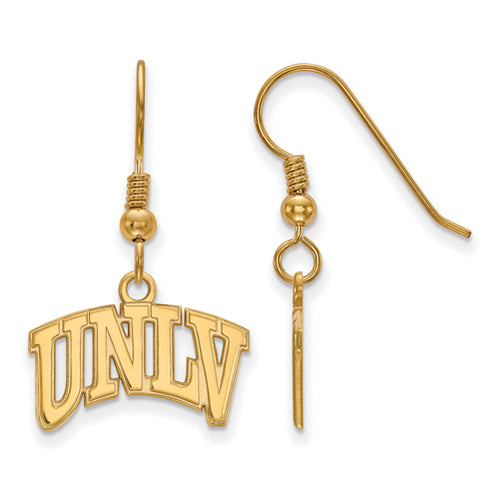 SS w/GP U of Nevada Las Vegas Small Dangle UNLV Earrings