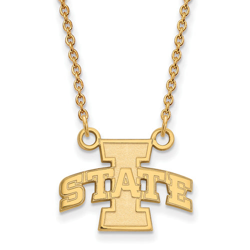 SS w/GP Iowa State University Small Pendant w/Necklace