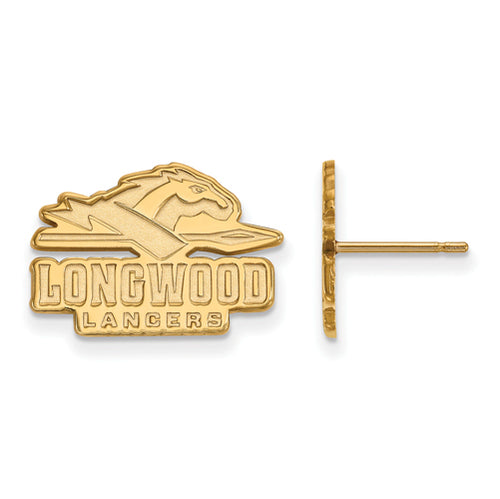 SS w/GP Longwood University Small Post Earrings