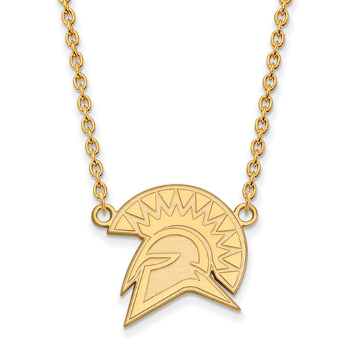 SS w/GP San Jose State University Lg Spartans Pendant w/Necklace