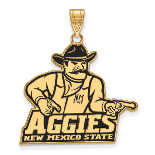 SS w/GP New Mexico State University XL Enamel Pendant