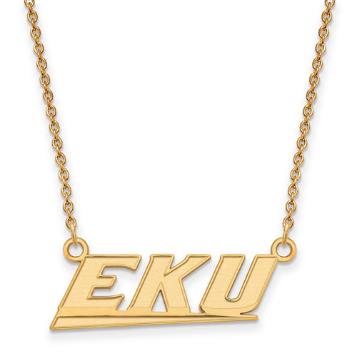 SS w/GP Eastern Kentucky U Small EKU Pendant w/Necklace