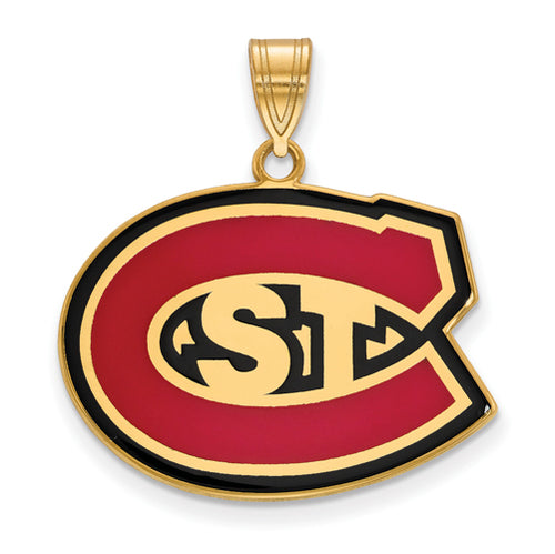 SS w/GP St. Cloud State Large Enamel Pendant