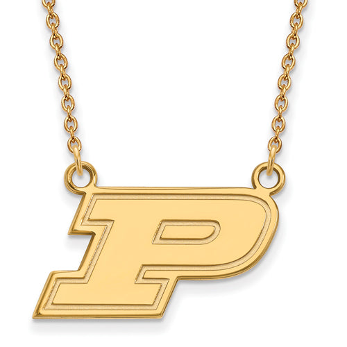 SS w/GP Purdue Small Pendant w/Necklace