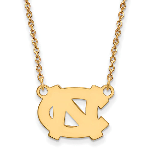 SS w/GP U of North Carolina Small NC Logo Pendant w/Necklace