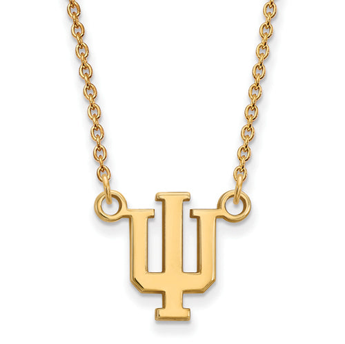 SS w/GP Indiana University Small Pendant w/Necklace