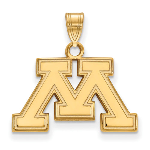 SS w/GP University of Minnesota Small Inset Logo Pendant