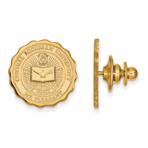 14ky Central Michigan University Crest Lapel Pin