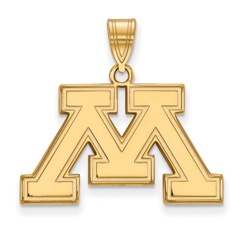 SS w/GP University of Minnesota Medium Inset Logo Pendant
