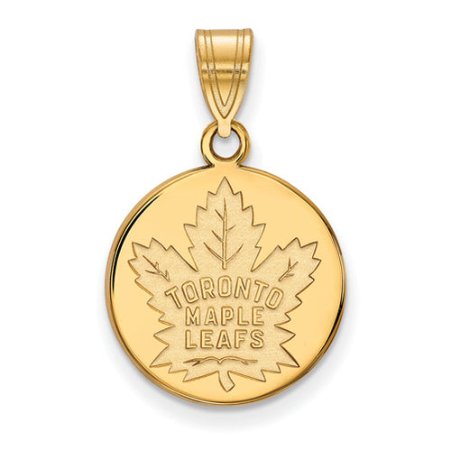 SS w/GP NHL Toronto Maple Leafs Medium Disc Pendant