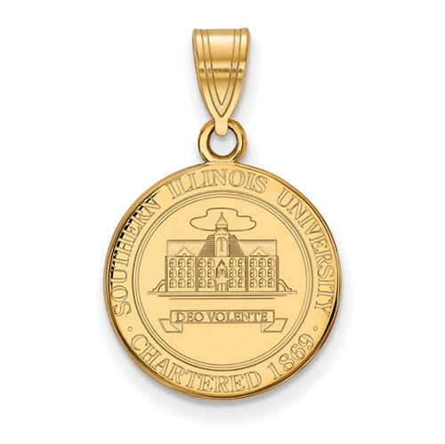 SS w/GP Southern Illinois U Med Crest Pendant