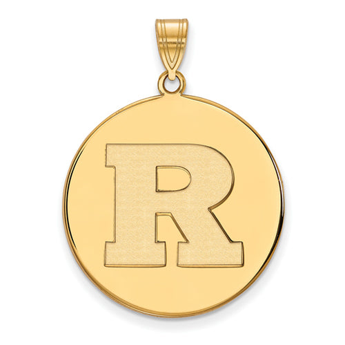 14ky Rutgers XL Disc Pendant