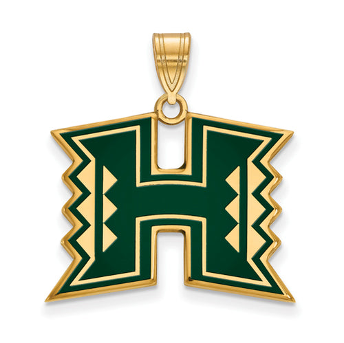 SS w/GP The University of Hawaii Large Enamel Pendant