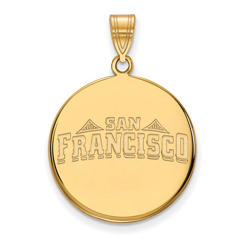 SS w/GP University of San Francisco Large Disc Pendant