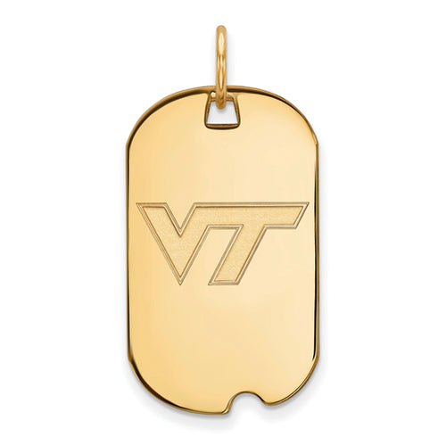 SS w/GP Virginia Tech Small VT Logo Dog Tag